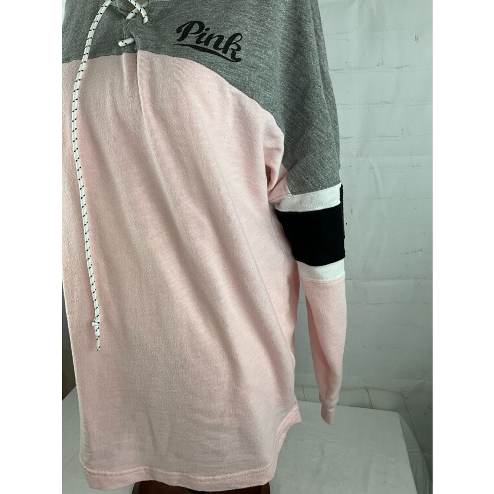 Women’s PINK Victoria’s Secret Pullover Sweatshirt Size Small Lace Up Drawstring - Picture 4 of 4